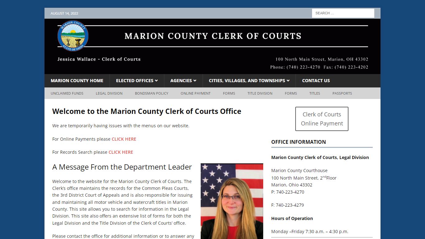 Clerk of Courts – Marion County, Ohio – Jessica Wallace ...
